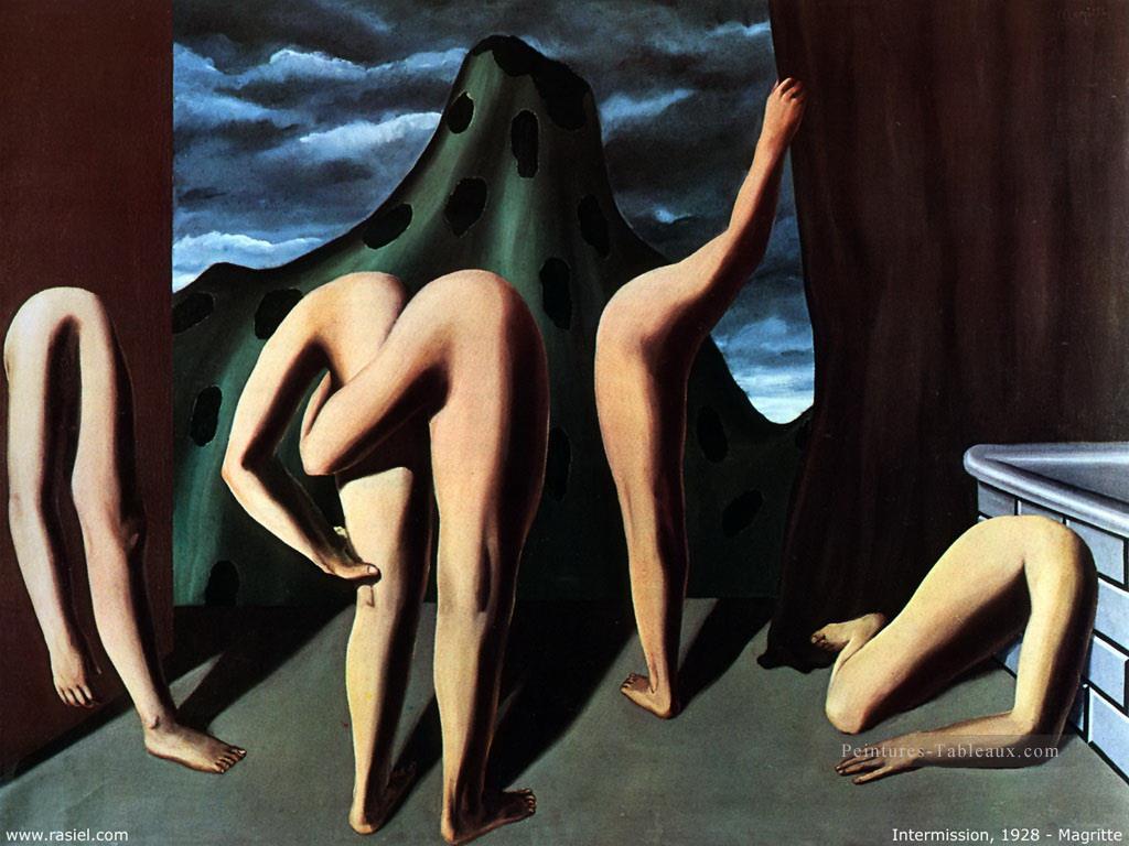 intermission 1928 Rene Magritte Oil Paintings